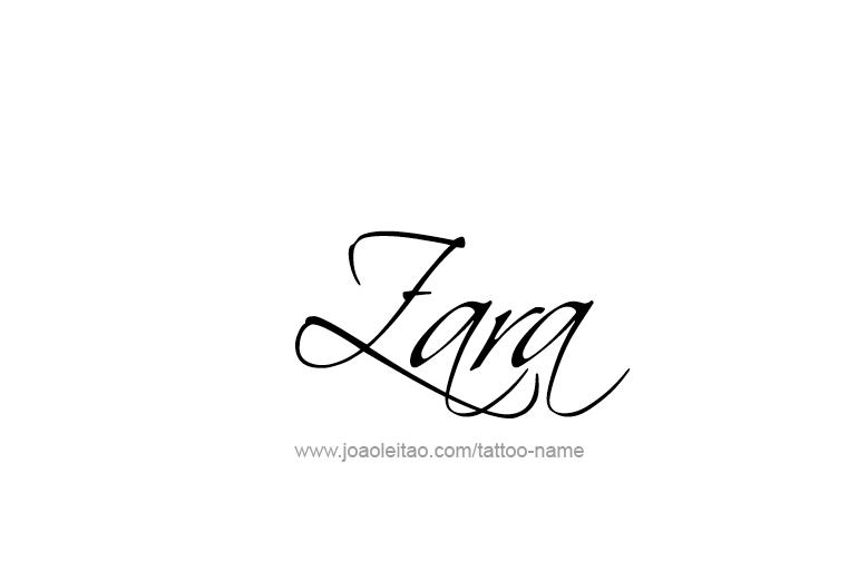 Tattoo Design  Name Zara  