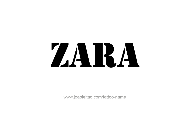 Tattoo Design  Name Zara  