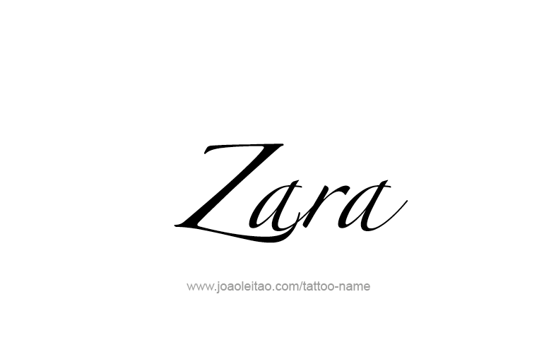 Tattoo Design  Name Zara  