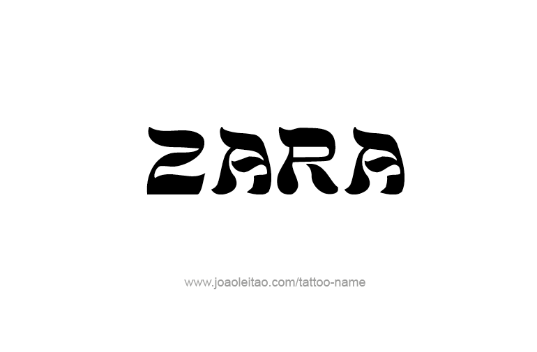 Tattoo Design  Name Zara  