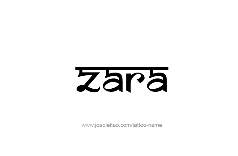 Tattoo Design  Name Zara  