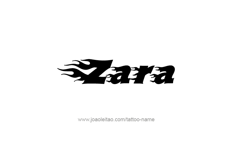 Tattoo Design  Name Zara  