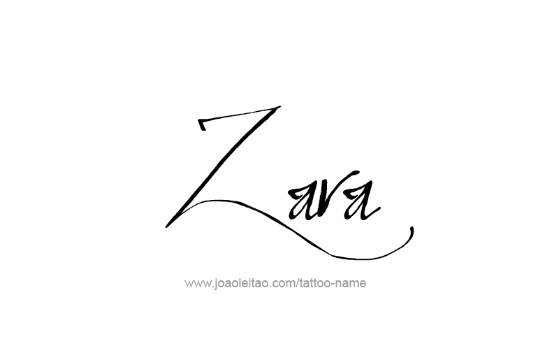 Tattoo Design  Name Zara  