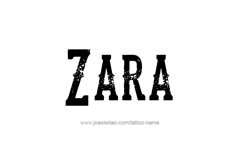 Tattoo Design  Name Zara  