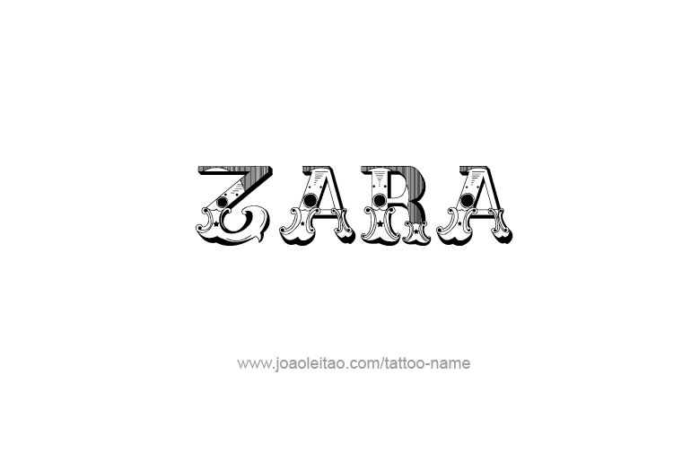 Tattoo Design  Name Zara  