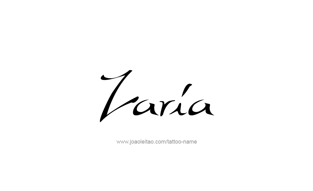 Tattoo Design  Name Zaria  