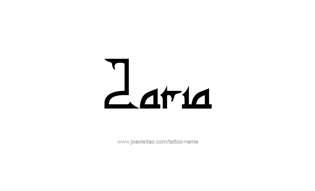 Tattoo Design  Name Zaria  
