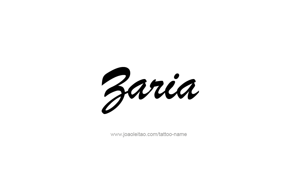 Tattoo Design  Name Zaria  