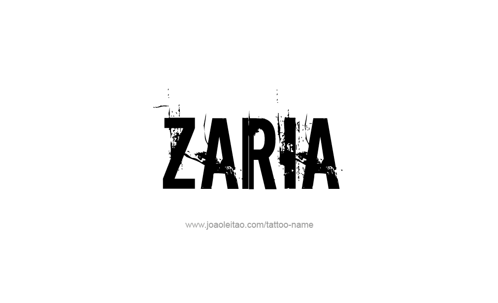 Tattoo Design  Name Zaria  