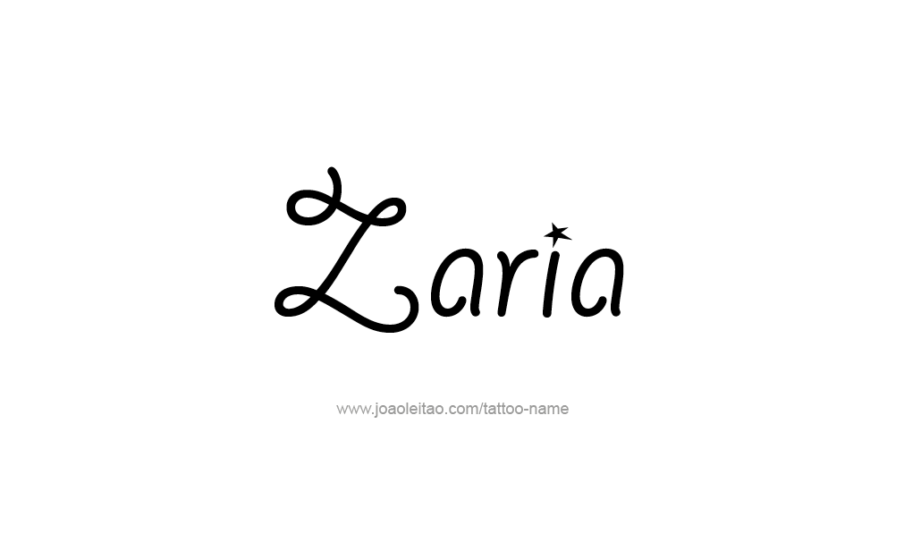 Tattoo Design  Name Zaria  