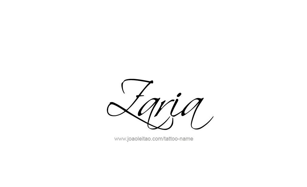 Tattoo Design  Name Zaria  