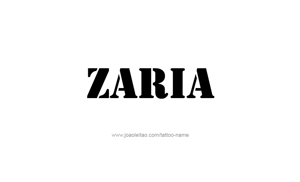 Tattoo Design  Name Zaria  