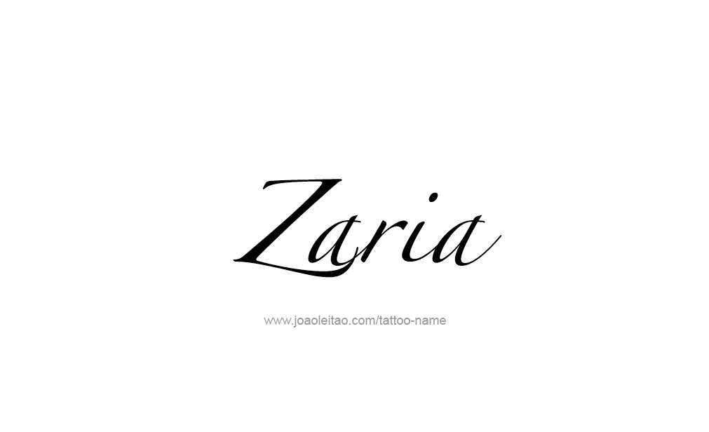 Tattoo Design  Name Zaria  