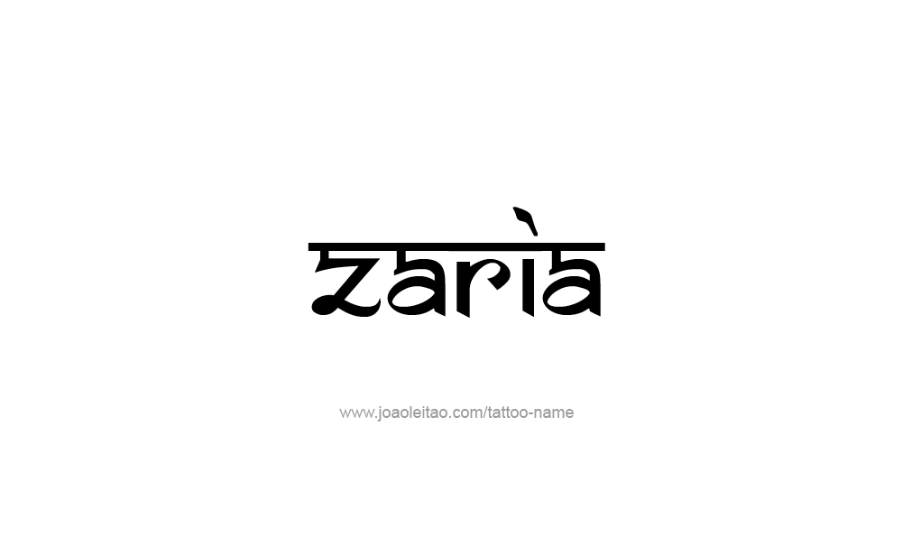 Tattoo Design  Name Zaria  