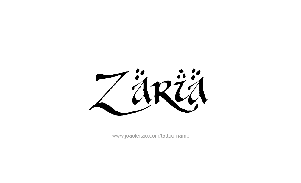 Tattoo Design  Name Zaria  