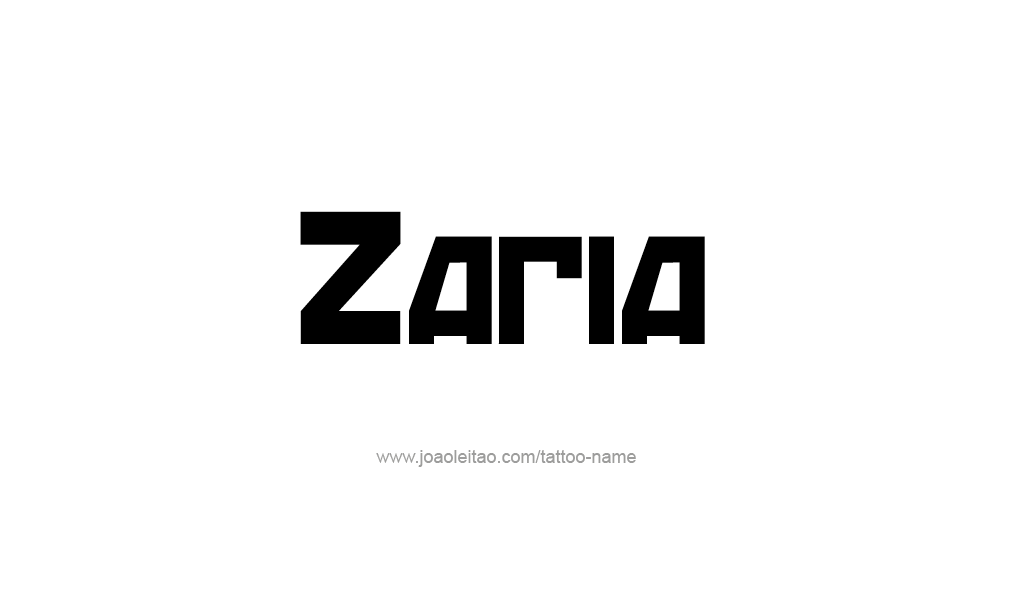 Tattoo Design  Name Zaria  