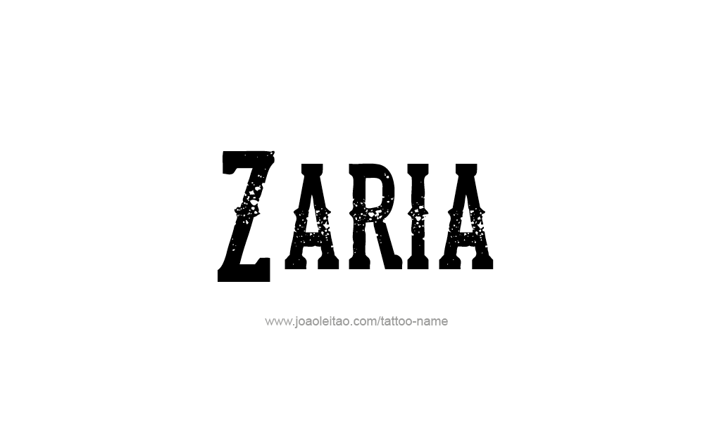 Tattoo Design  Name Zaria  