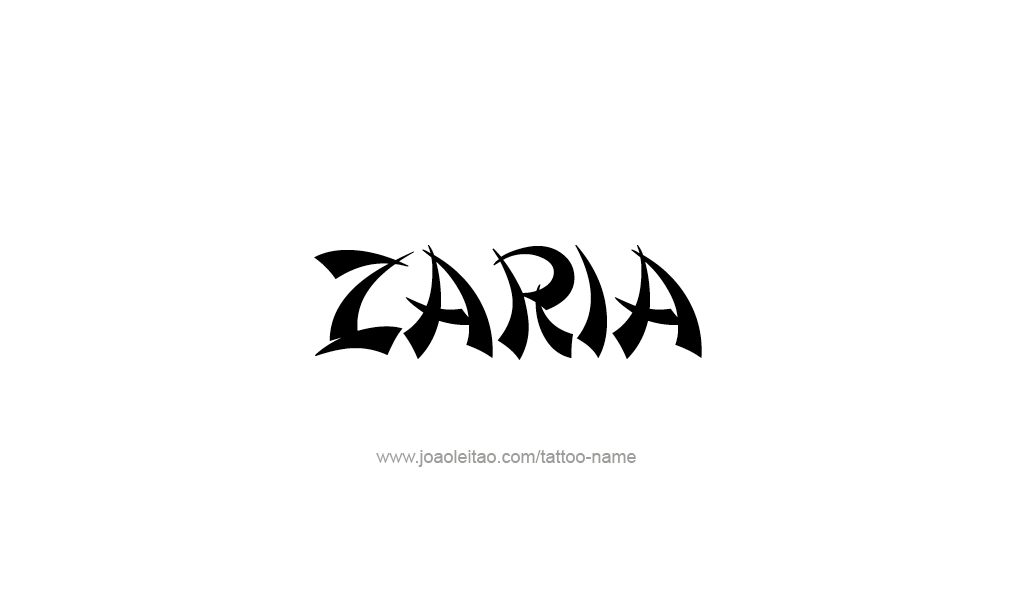 Tattoo Design  Name Zaria