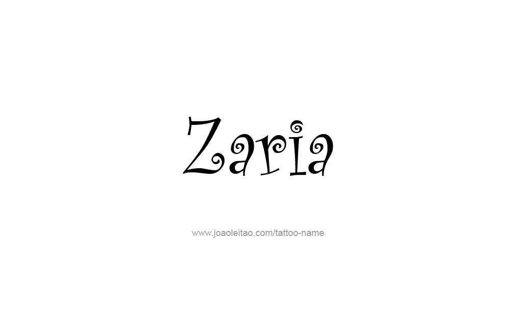 Tattoo Design  Name Zaria  