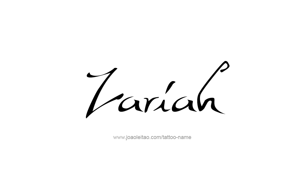 Tattoo Design  Name Zariah  