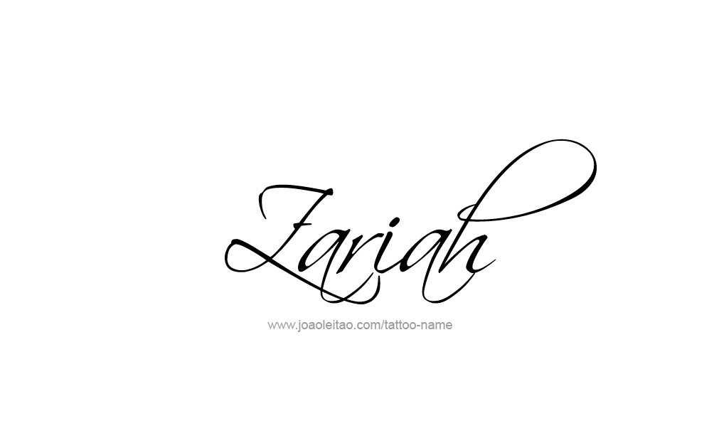 Tattoo Design  Name Zariah  