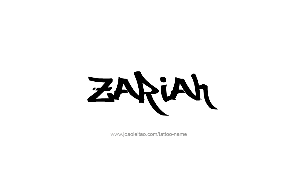 Tattoo Design  Name Zariah  