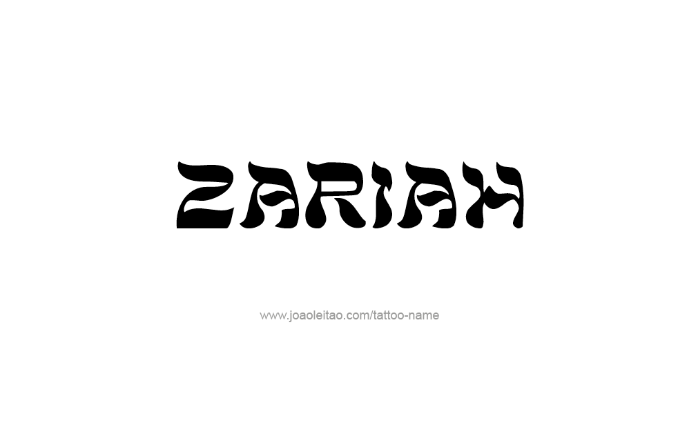 Tattoo Design  Name Zariah  