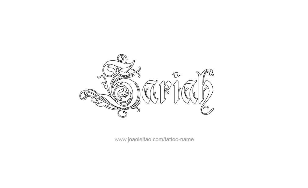 Tattoo Design  Name Zariah  