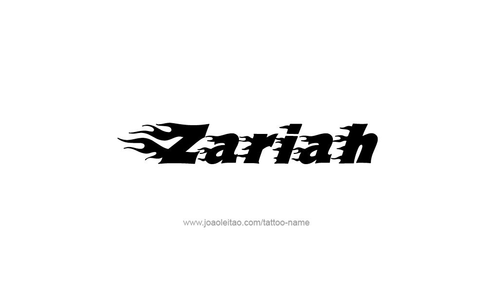 Tattoo Design  Name Zariah  