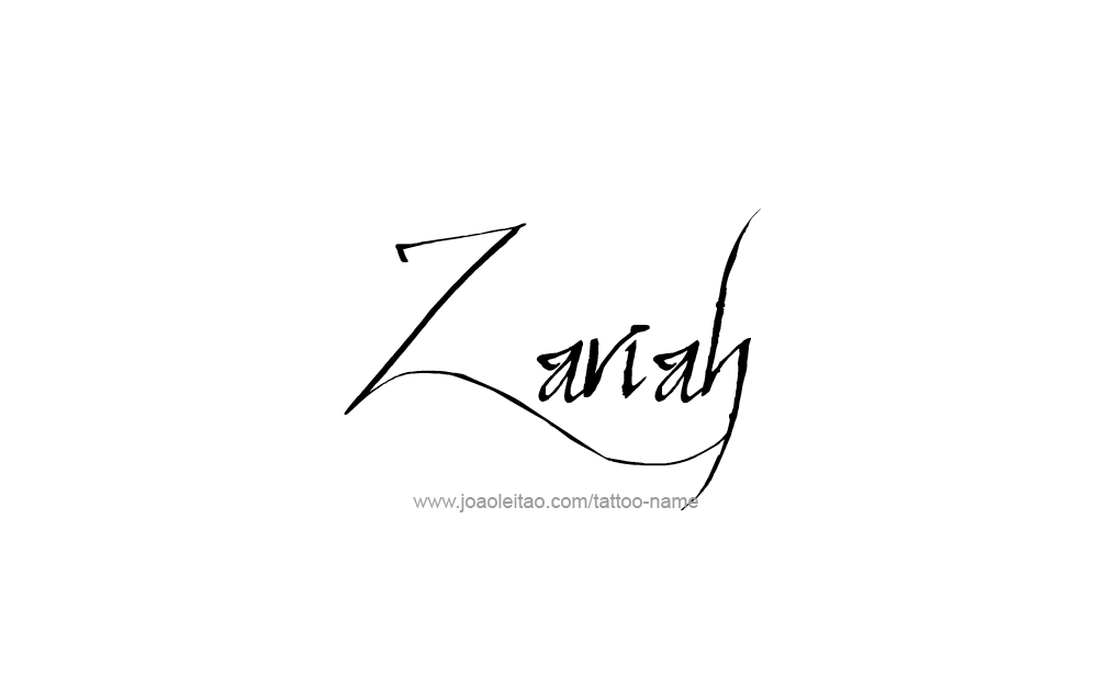 Tattoo Design  Name Zariah  