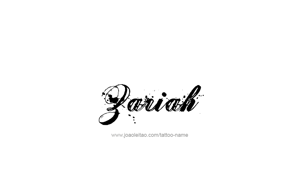 Tattoo Design  Name Zariah  