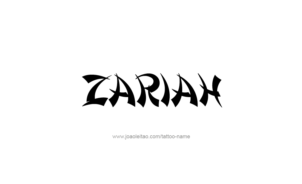 Tattoo Design  Name Zariah