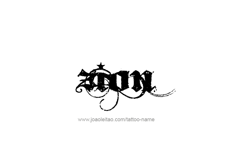 Tattoo Design  Name Zion  