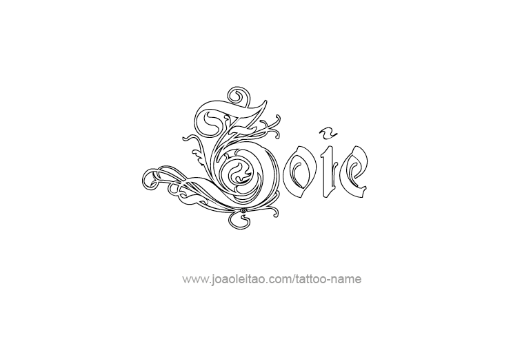 Tattoo Design  Name Zoie  