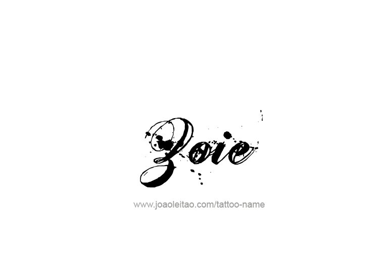 Tattoo Design  Name Zoie  