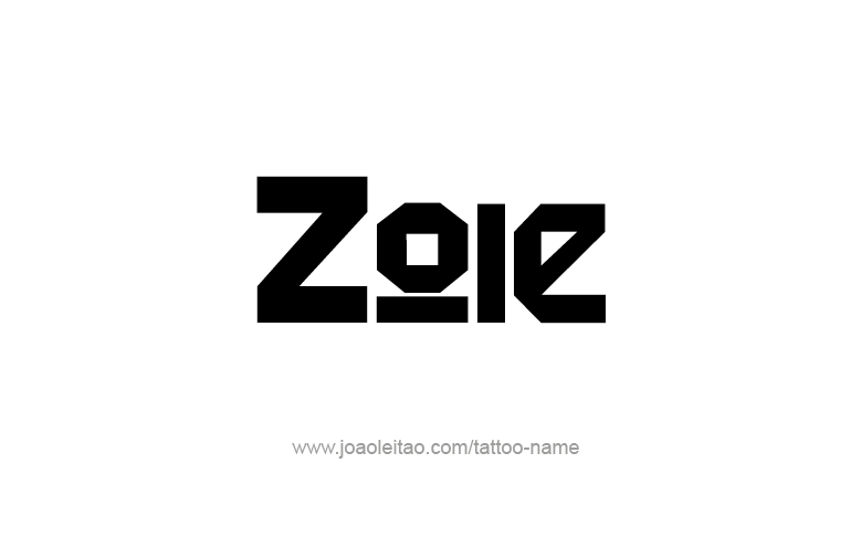 Tattoo Design  Name Zoie  