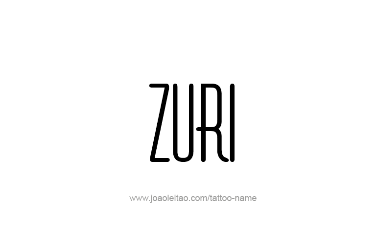 Tattoo Design  Name Zuri  