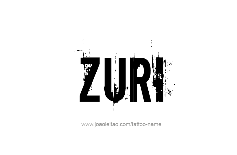 Tattoo Design  Name Zuri  