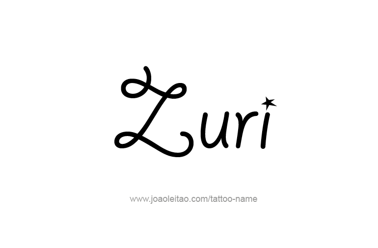 Tattoo Design  Name Zuri  