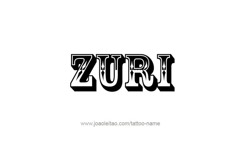 Tattoo Design  Name Zuri  