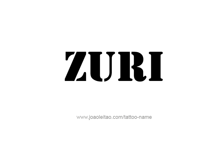 Tattoo Design  Name Zuri  