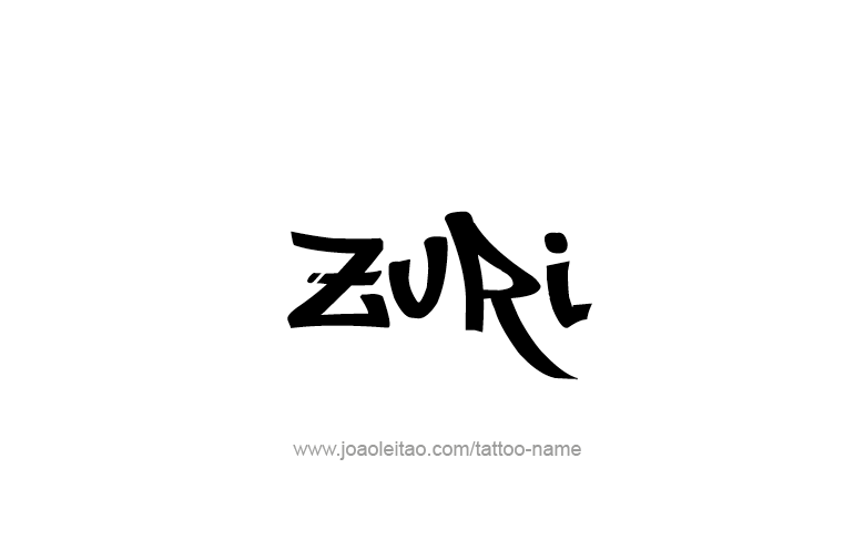 Tattoo Design  Name Zuri  