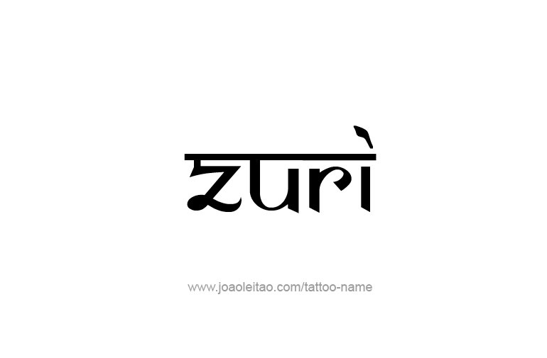 Tattoo Design  Name Zuri  