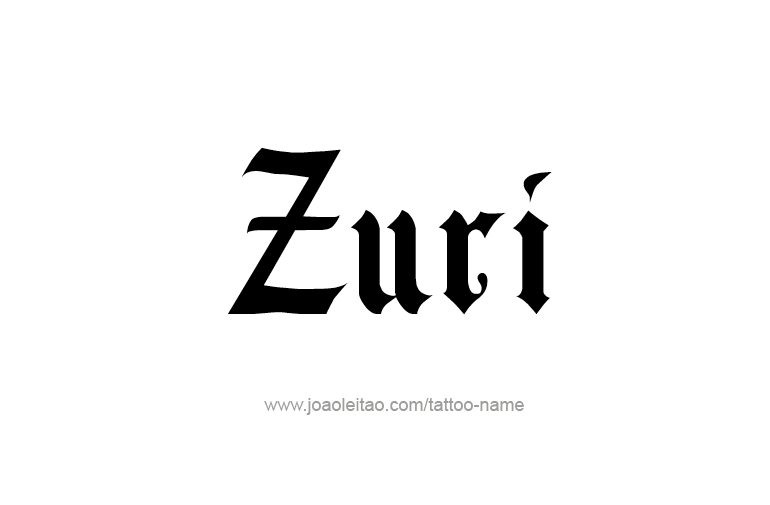 Tattoo Design  Name Zuri  