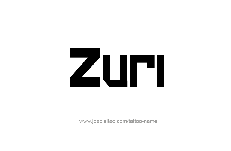 Tattoo Design  Name Zuri  