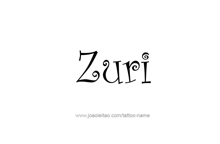 Tattoo Design  Name Zuri  