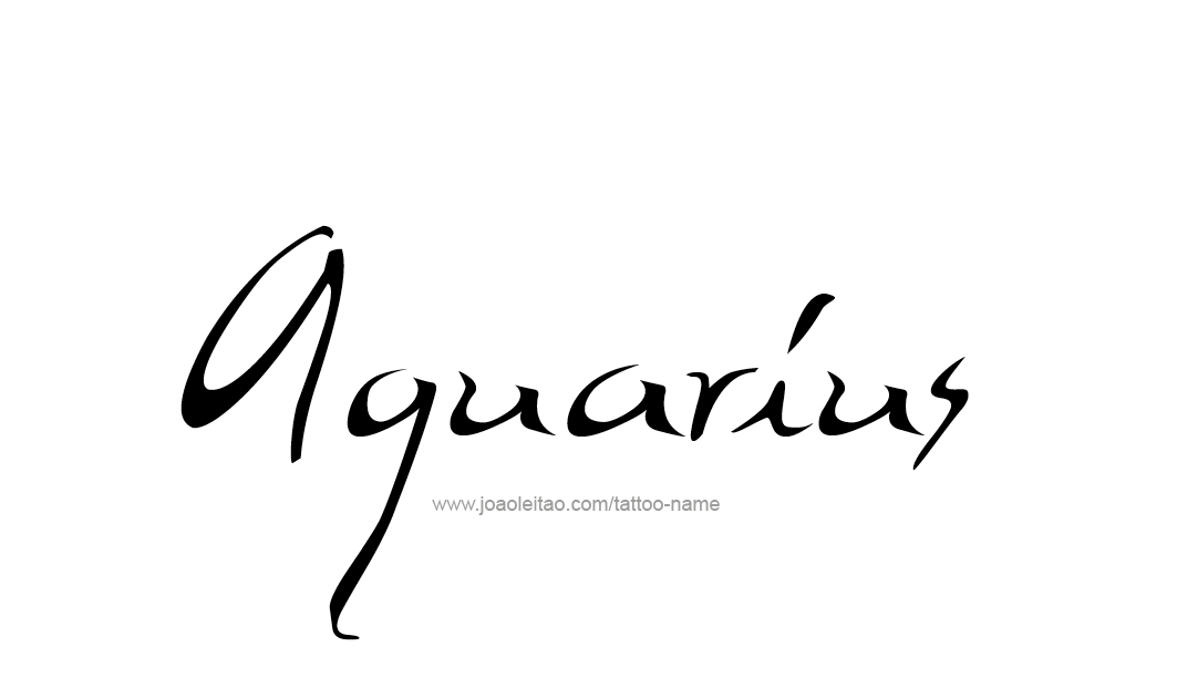 Tattoo Design Horoscope Name Aquarius