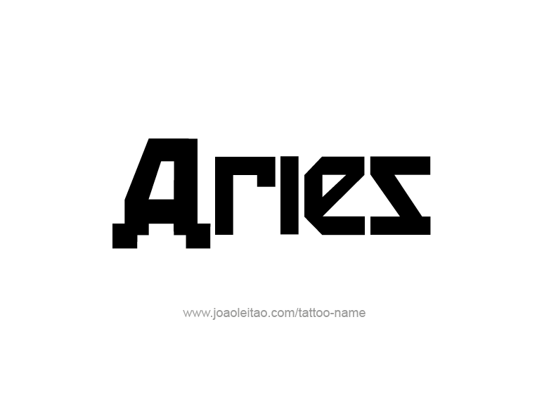 Tattoo Design Horoscope Name Aries