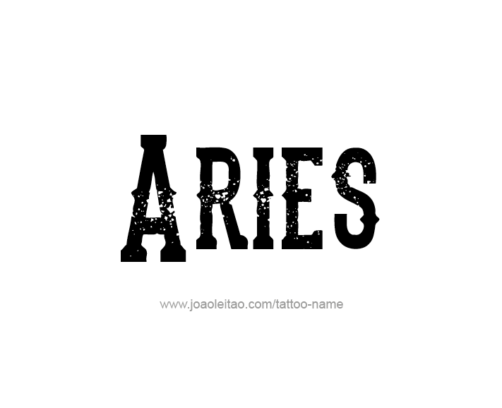 Tattoo Design Horoscope Name Aries