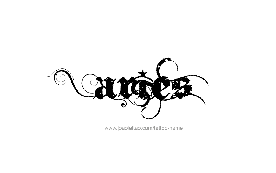 Tattoo Design Horoscope Name Aries